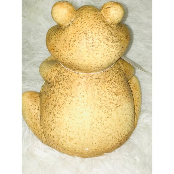 Ceramic Frog Lantern Flameless With Floral Cutout Design - Picture 5 of 8